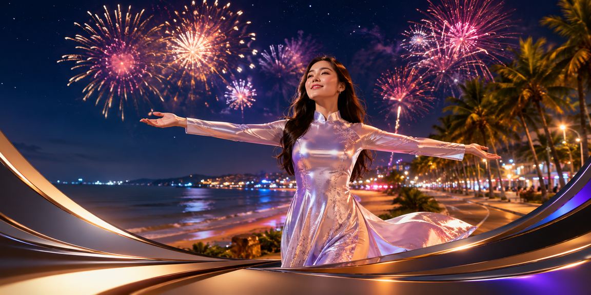 Người phụ nữ Phan Thiết trong áo dài thưởng thức casino và jackpot tại resort cao cấp